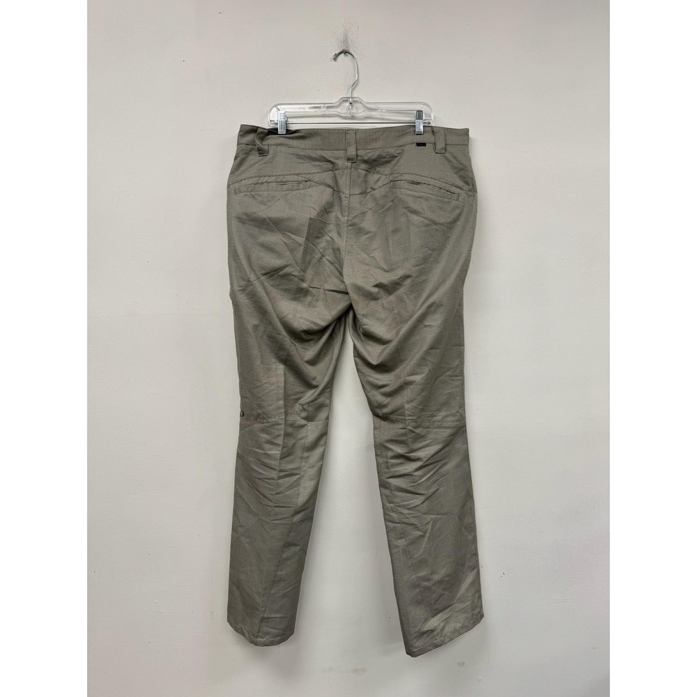 Oakley Pants Mens 38x32 Gray Check Chino Straight Leg Golf Performance Casual - Picture 2 of 7